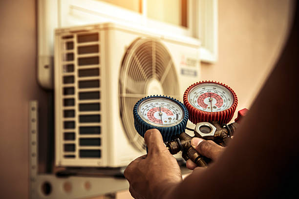 Professional Hvac Installation technician working in Apex, NC